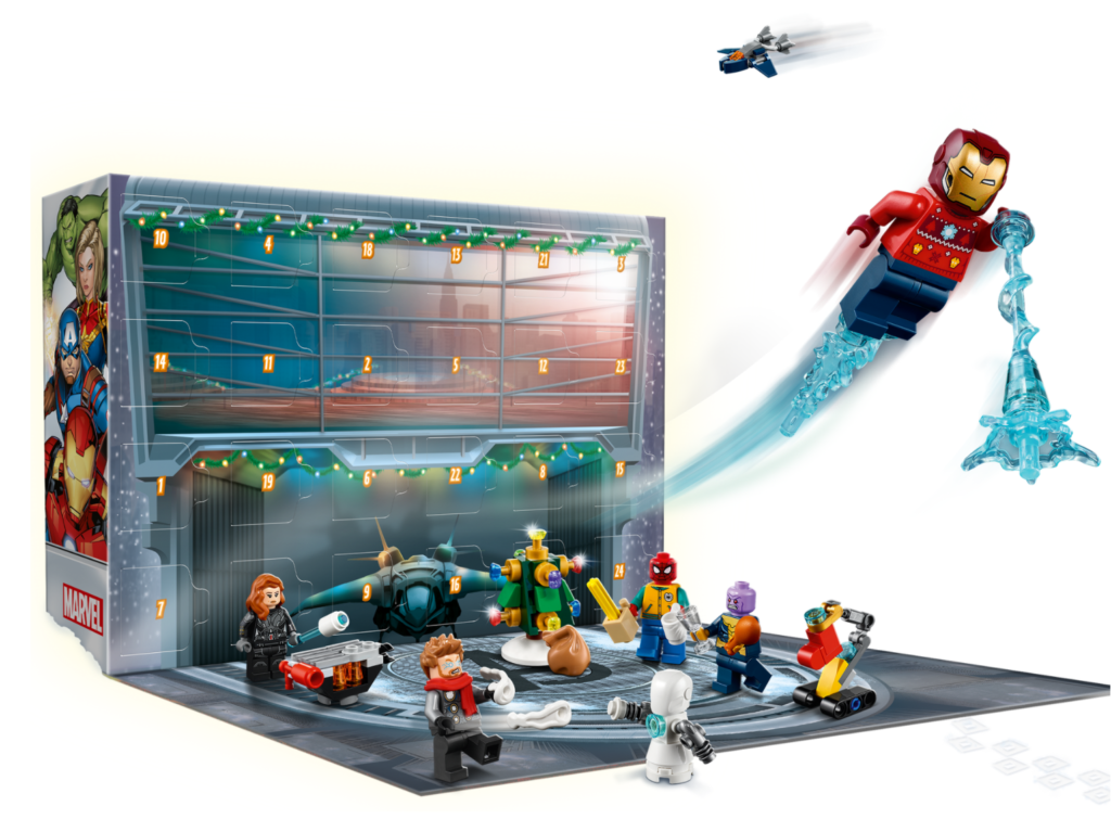 LEGO Marvel 76196 The Avengers Advent Calendar action shot 2