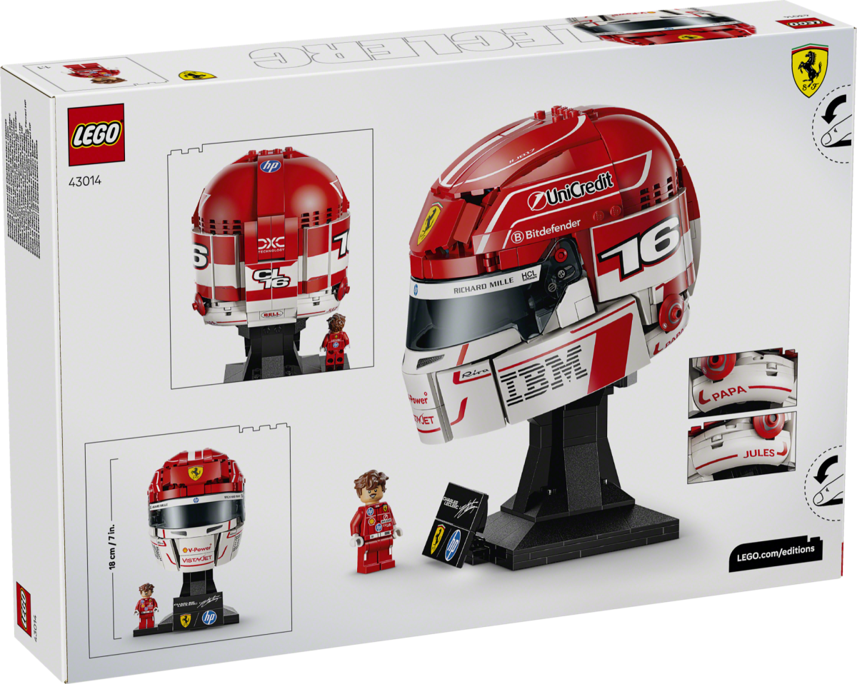 LEGO Editions 43014 Scuderia Ferrari HP Charles Leclerc Helmet 3 1200x958