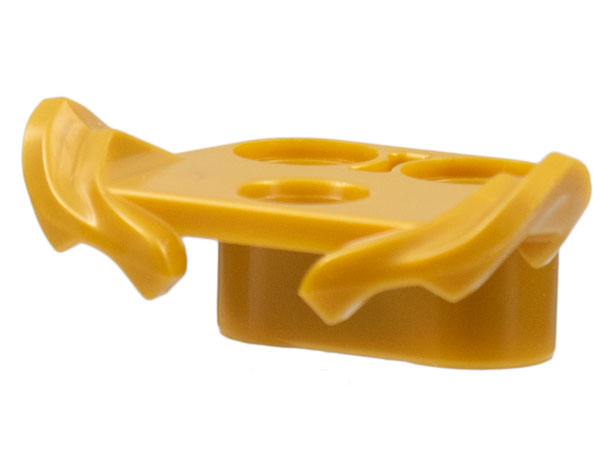 LEGO NINJAGO golden armour shoulder pieces with tiered fins