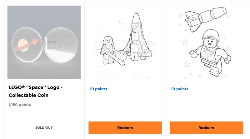 LEGO Classic Space VIP Collectible Coin sells out almost instantly