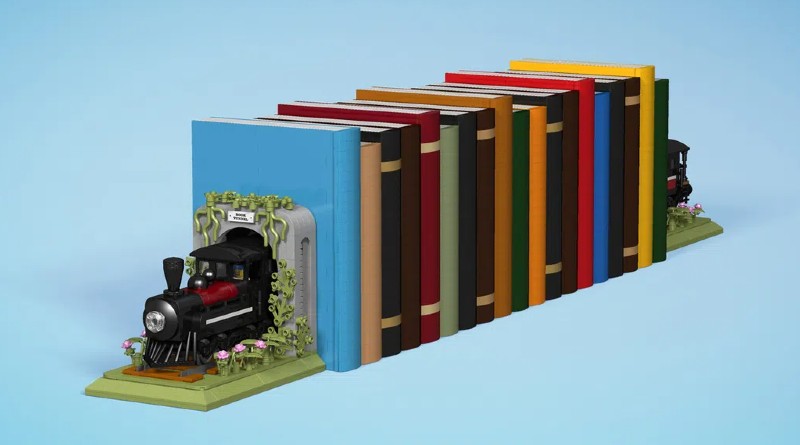 Train Bookends are pulling into the next LEGO Ideas review